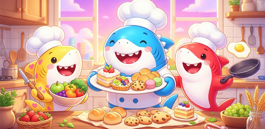 Sharky Diner — a little shark chef serving delicious food