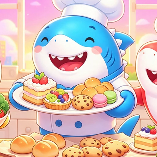 Sharky Diner — a little shark chef serving delicious food
